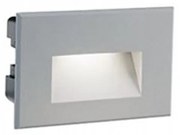 Segnapasso Liscio Da Esterno Moderno Spina Alluminio E Vetro Grigio Led 3W 4000K