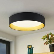 Plafoniera a LED Gracjan Lindby, dimmerabile, Nero, Soggiorno / Sala da pranzo, Plastica, Moderno, Plafoniera LED