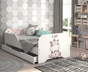 Letto per bambini 140 x 70 cm con motivo a ippopotamo