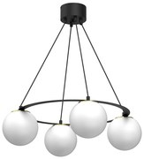 Lampadario a sospensione con filo BALLO 4xE27/15W/230V nero/bianco