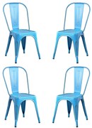 AGATHA - sedia industrial set da 4