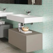 Mobile da bagno sotto lavabo VISOBATH element tortora laccato opaco L 60 x H 35 x P 45 cm 1 cassetto, lavabo non incluso