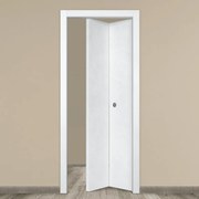 Porta interna pieghevole a libro Side in MDF colore bianco, L 80 x H 210 cm, apertura a destra