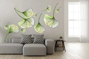 Adesivo murale per interni delle foglie del fiore di monstera 50 x 100 cm