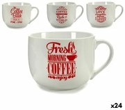 Tazza Coffee Porcellana Rosso Bianco 500 ml 24 Unità