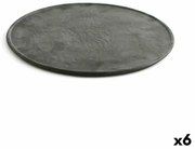 Sotto Piatto Quid Mineral Gres Ceramica Nero Ø 33 cm (6 Unità)