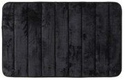 Tappeto bagno 100% poliestere 45x75 nero antiscivolo   Memo