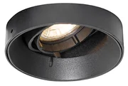 Set di 6 faretti da incasso moderni neri GU10 rotondi senza bordi - Oneon