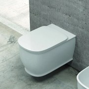 Kamalu - wc sospeso senza brida e sedile soft-close modello genta-100s