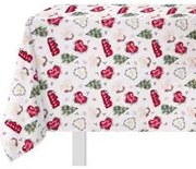 Tovaglia natalizia 140x320 cm cotone cuori