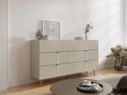 Comò 6 cassetti Beige - NORSIM di PASCAL MORABITO