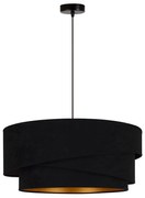 Duolla - Lampadario a sospensione con filo KOBO 1xE27/15W/230V diametro 45 cm nero/oro