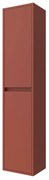 Colonna bagno sospesa 140 cm rosso satinato ripiani regolabili Gaya