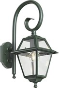 Lanterna da parete classica da esterno verde scuro IP44 - Berta