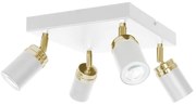 Faretto RENO 4xGU10/8W/230V bianco/oro
