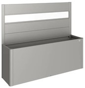 Frangivista in acciaio con vetro, grigio quarzo metallizzato 201 x 91 cm, spessore 3 mm