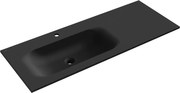 Mexen Vela lavabo da incasso sinistro 121 x 46,5 cm, nero opaco - 25231271L