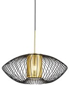 Lampada a sospensione design oro nero 60 cm - DOBRADO