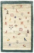 Gabbeh Tappeto 80x130 Beige (Iran) Annodato A Mano