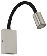 Applique Moderna Tazzoli Acciaio Nichel Satinato Luce Led Integrato 3,8W