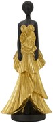 Statuetta Elegante Donnina in Oro 14,5x10x33 cm