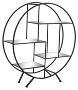 Scaffale DKD Home Decor Nero Metallo Specchio 95 x 27 x 105 cm