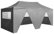 Gazebo Pieghevole Con 4 Pareti 3x6m Acciaio Antracite /