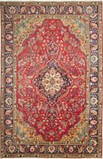 Tabriz Tappeto 300x200 Blu (Iran) Annodato A Mano