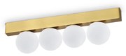 Plafoniera Contemporanea Ping Pong Metallo Ottone Led Integrato 12W 3000K Ip20