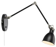 Lampada da parete nera, lunghezza braccio 84,5 cm House - Markslöjd