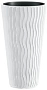 Vaso per piante e fiori SANDY PROSPERPLAST in polipropilene bianco H 70.8 cm Ø 39 cm