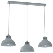 Lampadario a sospensione con filo SVEN 3xE27/15W/230V grigio