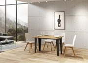 Tavolo Estensibile Flame Double P.90 - Design Pratico e Funzionale, 120x45/90 cm Flame Double / Quercia Natura