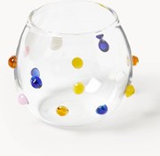 Set di 4 bicchieri in vetro soffiato borosilicato Perli