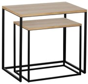 Eglo 424006 - Set 2x tavolini d'appoggio TOZAWA marrone/nero