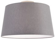 Plafoniera moderna con paralume grigio scuro 35 cm - Combi