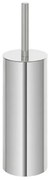Portascopino tondo in acciaio inox 304 con setole nere e secchio estraibile