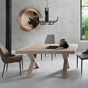 Tavolo allungabile a 260 cm con struttura in laminato PARIDE GRIGIO GESSATO