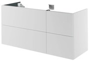Mobile da bagno sotto lavabo SENSEA Neo bianco laccato L 135 x H 64 x P 48 cm 2 cassetti, lavabo non incluso