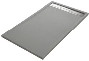 Piatto doccia SENSEA in resina Neo Metal Grid grigio L 70 x L 140 x H 3.5 cm opaco effetto pietra