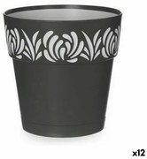 Vaso Autoirrigante Stefanplast Gaia Antracite Plastica 15 x 15 x 15 cm (12 Unità)