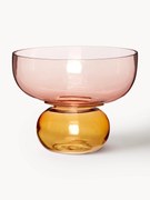 Vaso di design in vetro soffiato rosa/ambrato Show, alt. 21 cm