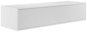 Mobile sotto lavabo sospeso a righe 150 cm Bianco - ARNEGA