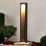 Lampioncino da giardino JARON Lucande, Alluminio / Grigio / Zincato, Alluminio, Moderno, Lampada LED da esterni