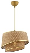 Lampadario a sospensione con cavo BARETTE 1xE27/60W/230V marrone/oro
