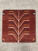 Gabbeh Tappeto 40 x 40 Rosso (Iran) Annodato A Mano