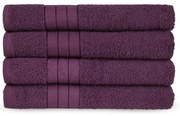 Set di 4 asciugamani in spugna di cotone bordeaux 50x100 cm - Good Morning