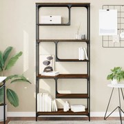 Libreria rovere marrone 81x36x176 cm in legno multistrato