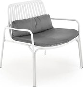 Poltrona Melby in plastica bianco - H75 cm