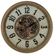 Orologio da Parete Crema Dorato Cristallo Ferro 66 x 9,5 x 66 cm (3 Unità)